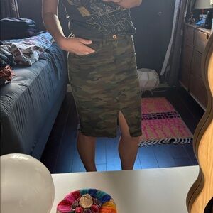 NSF Camouflage Pencil Skirt
